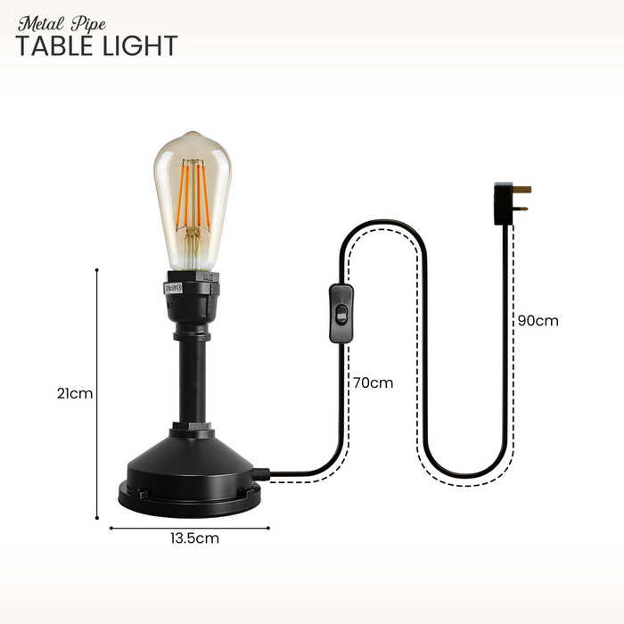 Industrial Water Pipe Table Lamp