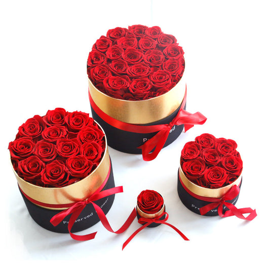 Eternal Roses In Box Preserved Real Rose Flowers With Box Set Valentines Day Gift Romantic Artificial Flowers - NovaPick