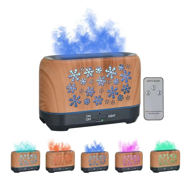 Christmas Snowflake Pattern Humidifier Household Colorful Aromatherapy Humidifier Atmosphere Colorful Diffuser - NovaPick
