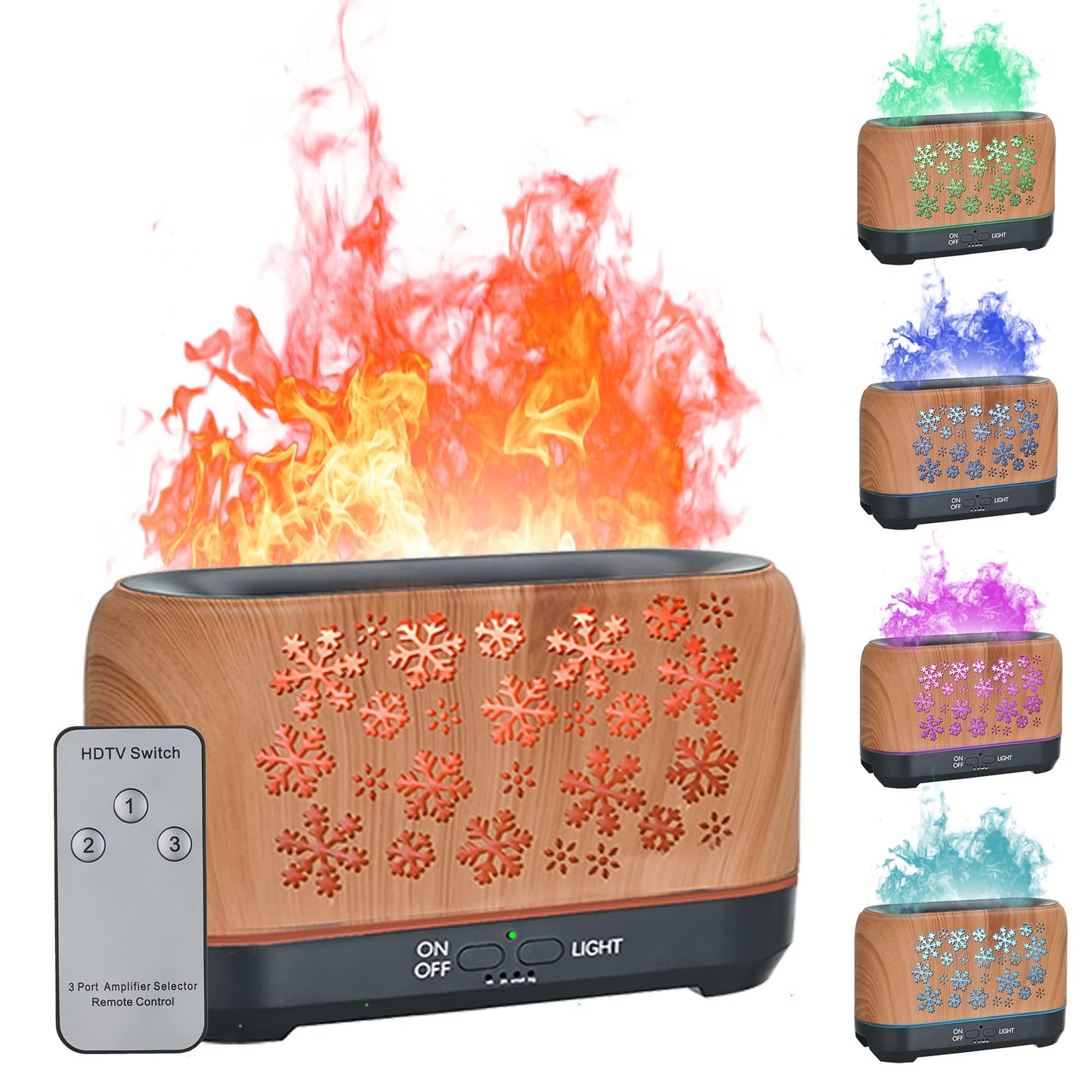 Christmas Snowflake Pattern Humidifier Household Colorful Aromatherapy Humidifier Atmosphere Colorful Diffuser - NovaPick