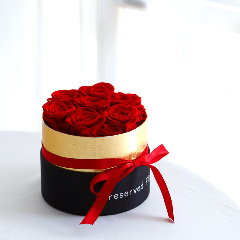 Eternal Roses In Box Preserved Real Rose Flowers With Box Set Valentines Day Gift Romantic Artificial Flowers - NovaPick