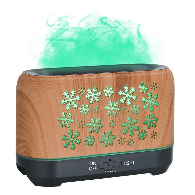 Christmas Snowflake Pattern Humidifier Household Colorful Aromatherapy Humidifier Atmosphere Colorful Diffuser - NovaPick